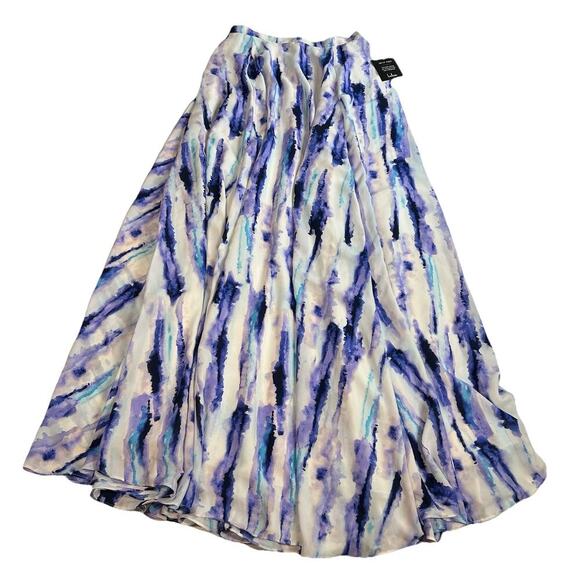 Lulus Ingenue Purple Print Two-Piece Maxi Dress Womens Large Watercolor Travel - Picture 2 of 13